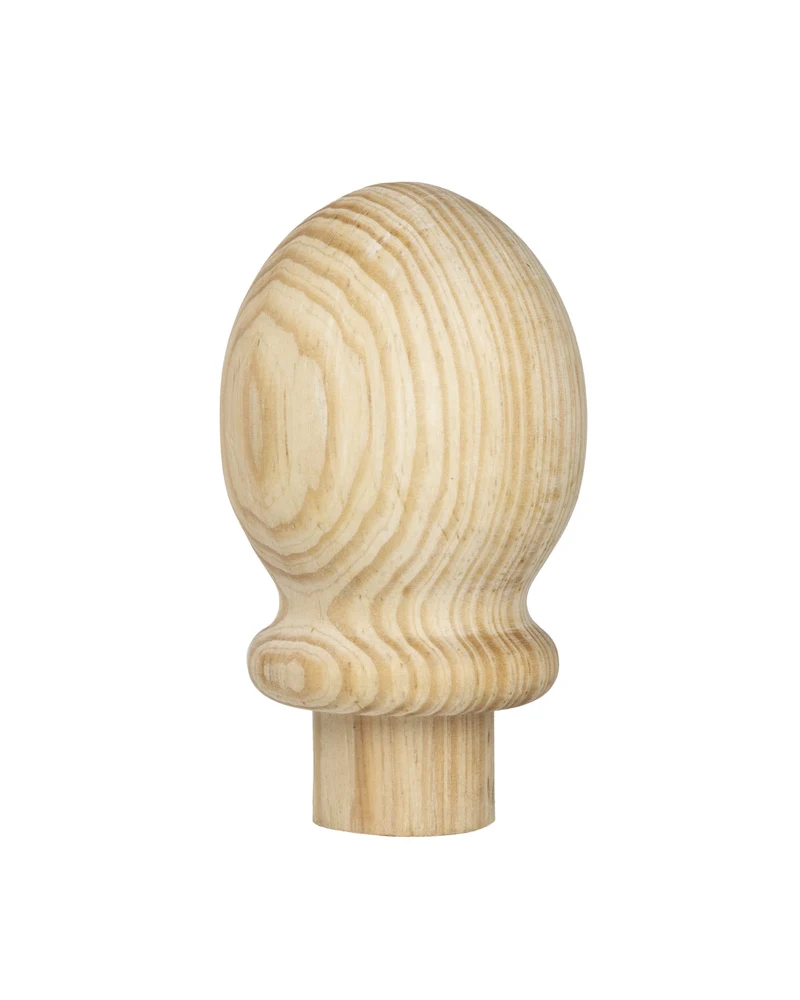 Ändknopp i obehandlad furu - Jugend 105 x 80 mm mm