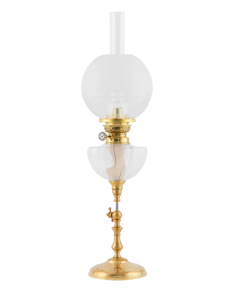 Fotogenlampa - Ekholmen mässing, klotkupa