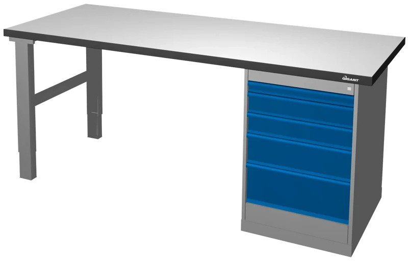 Gigant Stabile 500 arbetsbord, djup 800mm med golvhurts.
