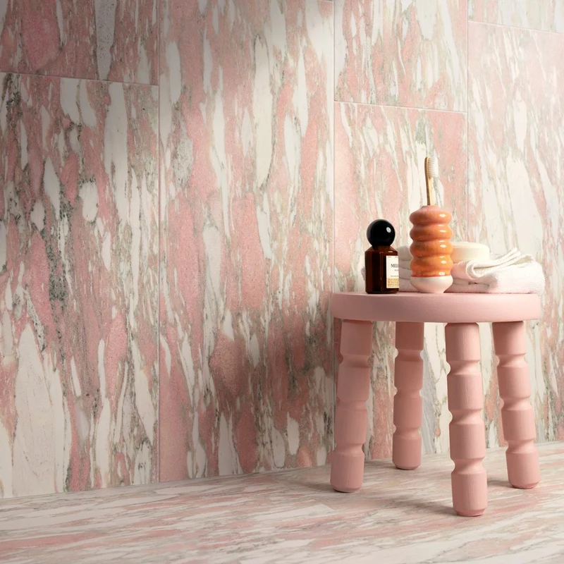 Fauskemarmor rosa slipad