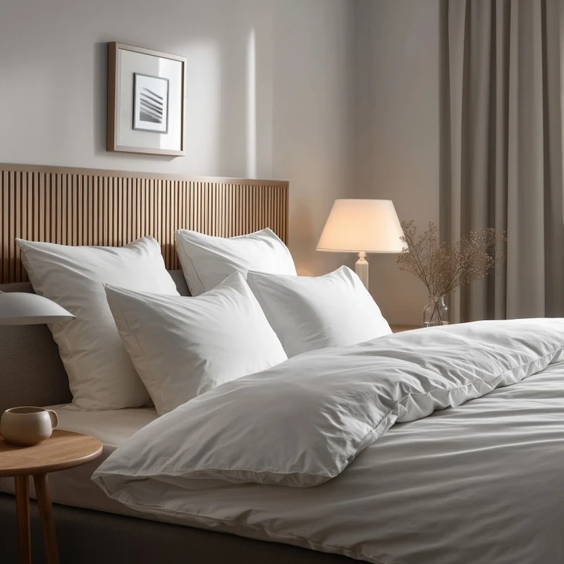 Sänggavel i akustikpanel, höjd 138 cm, bredd 245 cm, träslag ljus ek (premiumutförande)