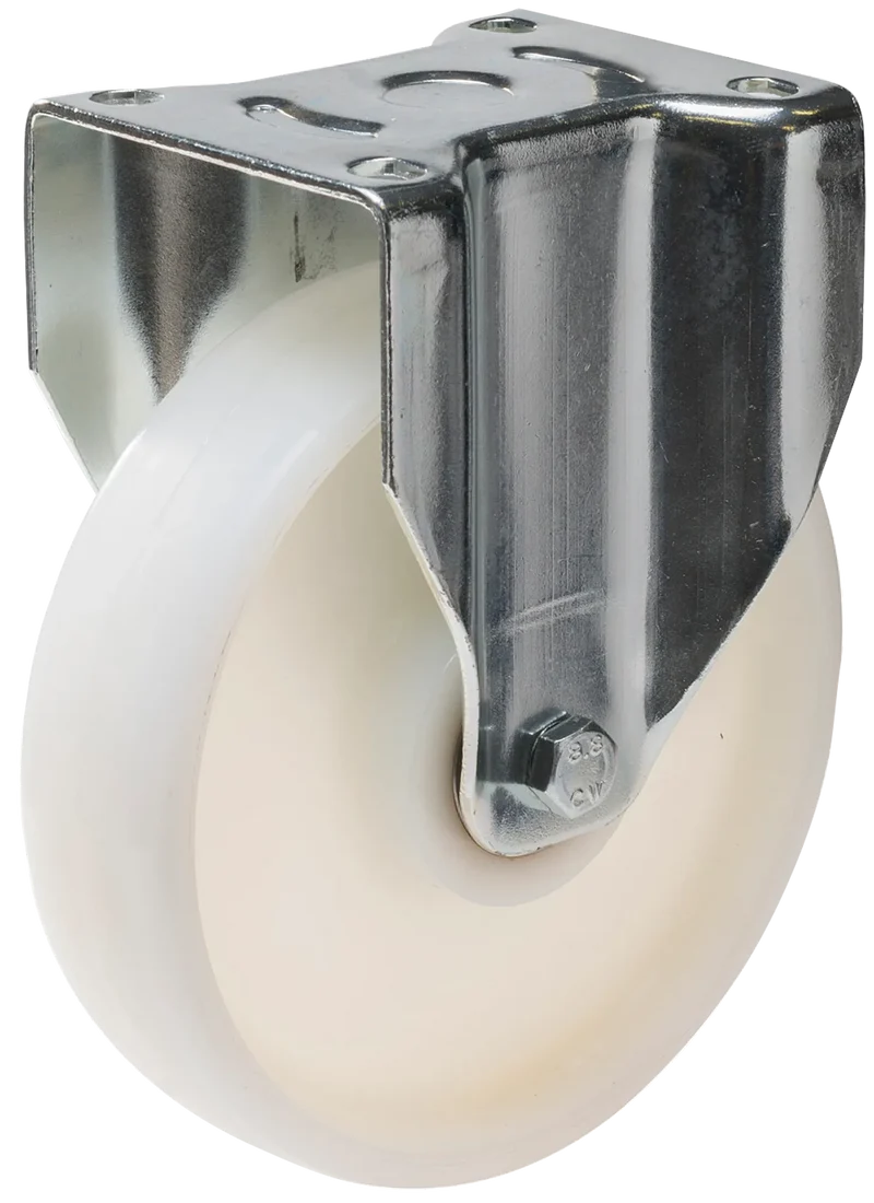 Länkhjul typ 8P PA6 plåtbygel nylon Swede-wheel
