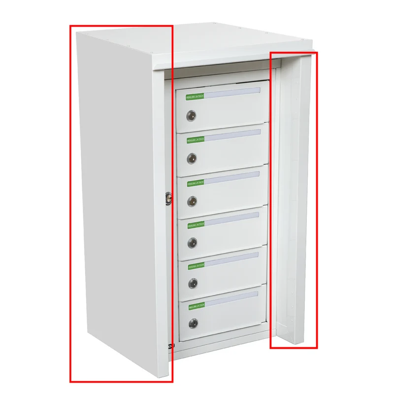 Sidostycken fastighetsbox RENZ Classic Utomhus 6 fack