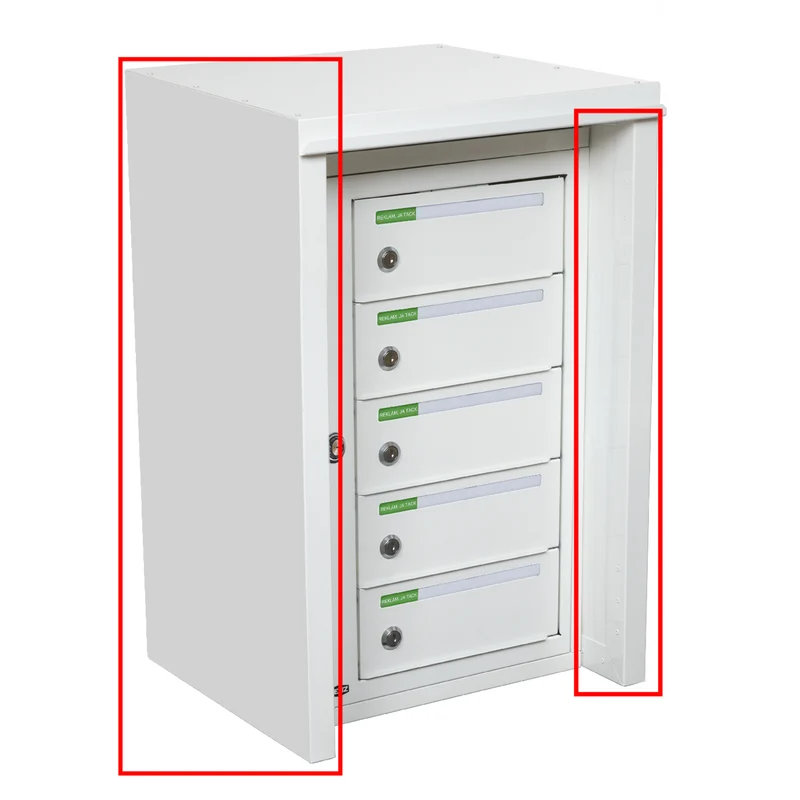 Sidostycken fastighetsbox RENZ Classic Utomhus 5 fack