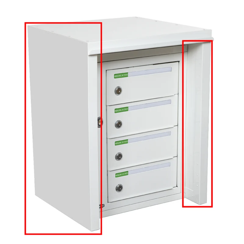 Sidostycken fastighetsbox RENZ Classic Utomhus 4 fack