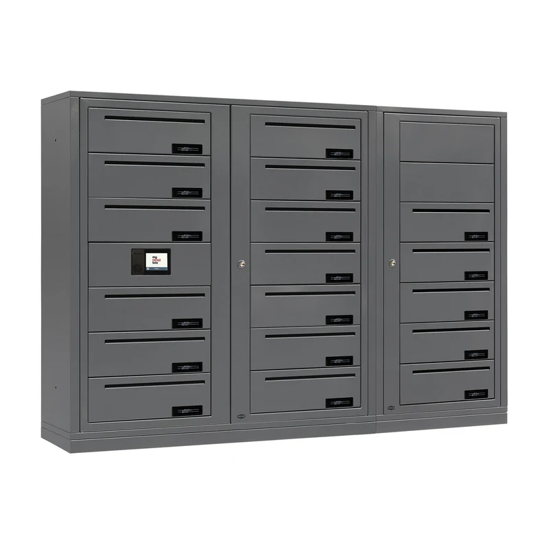 OUTLET Elektronisk fastighetsbox myRENZbox e-Line Liggande 2x8 fack