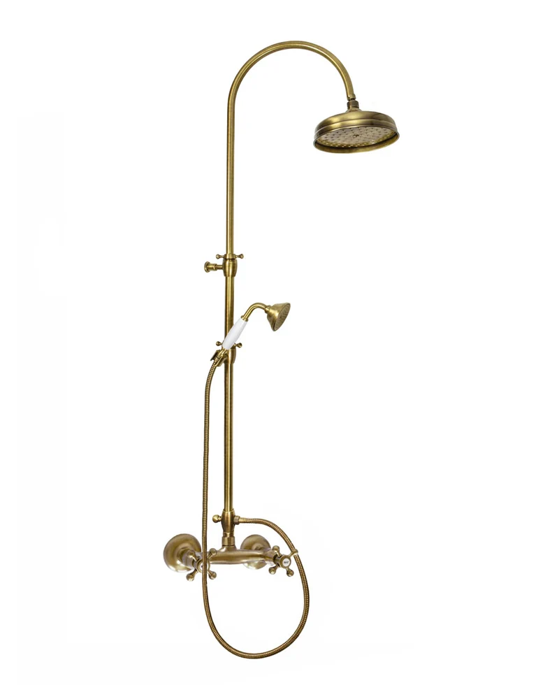 Duschset - Kensington retro gammaldags blandare, brons