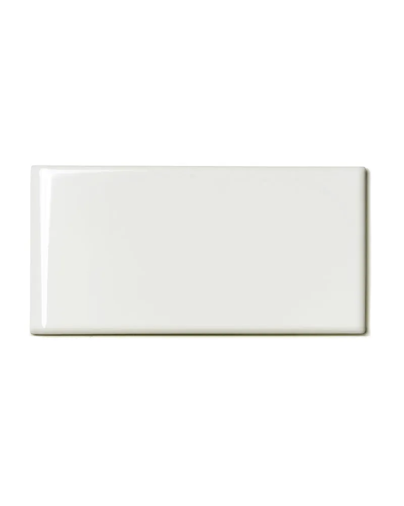 Kakel Victoria - 7,5 x 15 cm elfenbensvit bullnose vänster hörn
