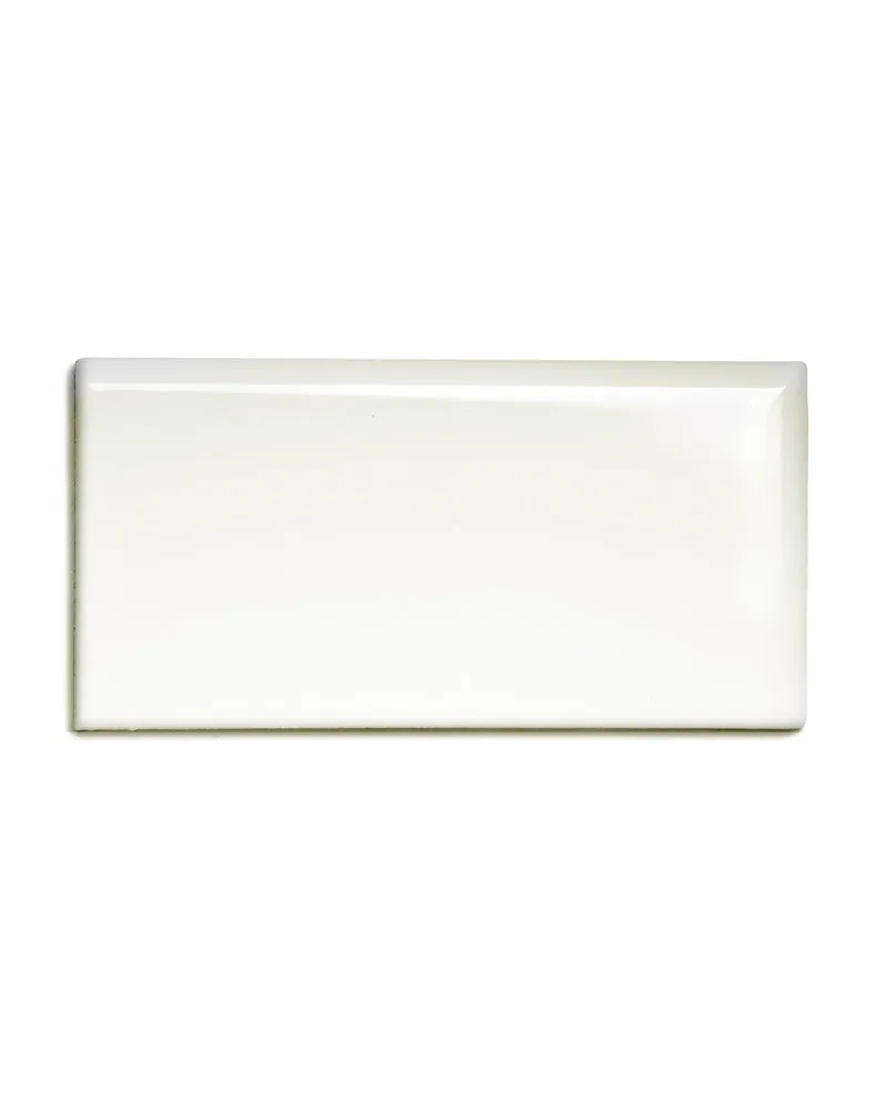 Kakel Victoria - 7,5 x 15 cm elfenbensvit bullnose höger hörn