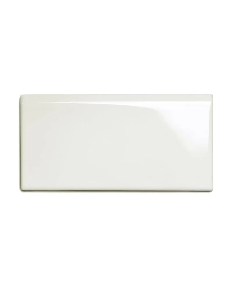Kakel Victoria - 7,5 x 15 cm elfenbensvit bullnose långsida