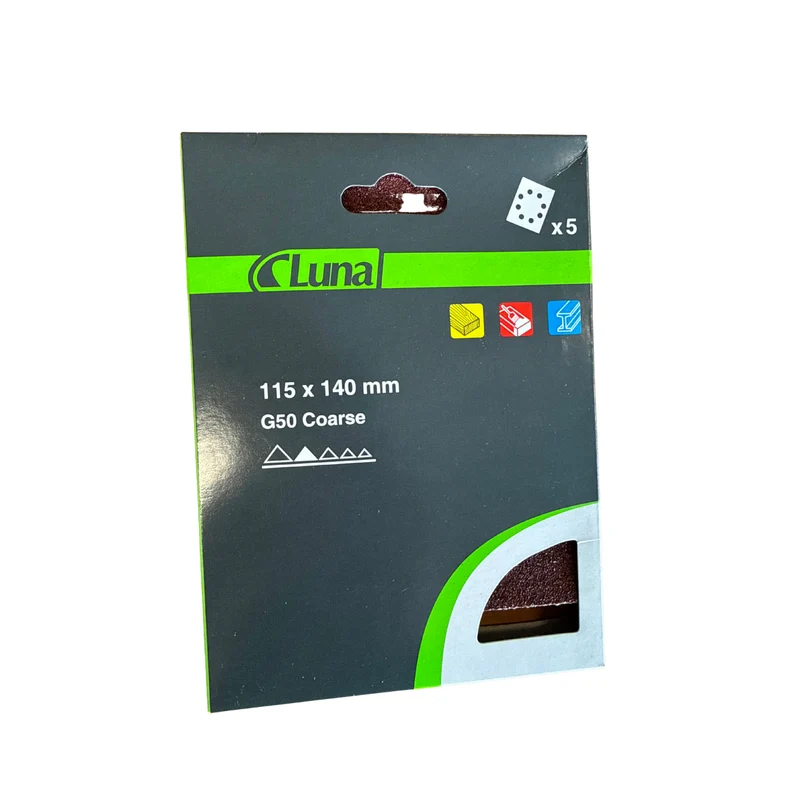 Slippapper Luna 115x140 mm G50 Coarse - 5-pack för Multislip