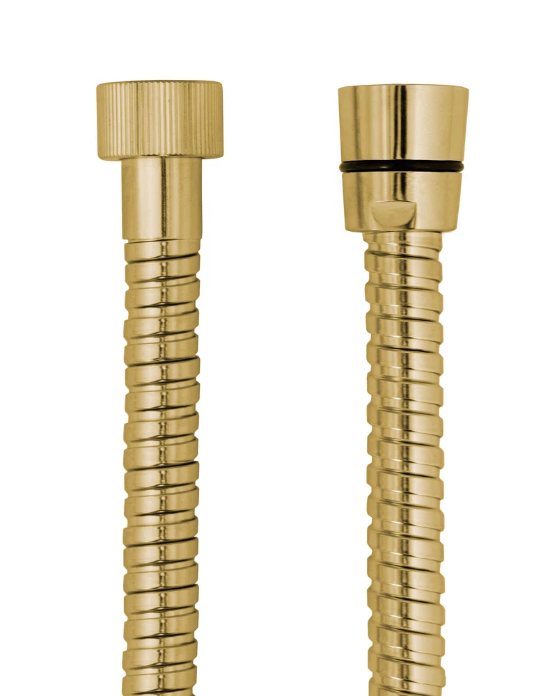 Duschslang guld 150 cm - Dubbellindad metall