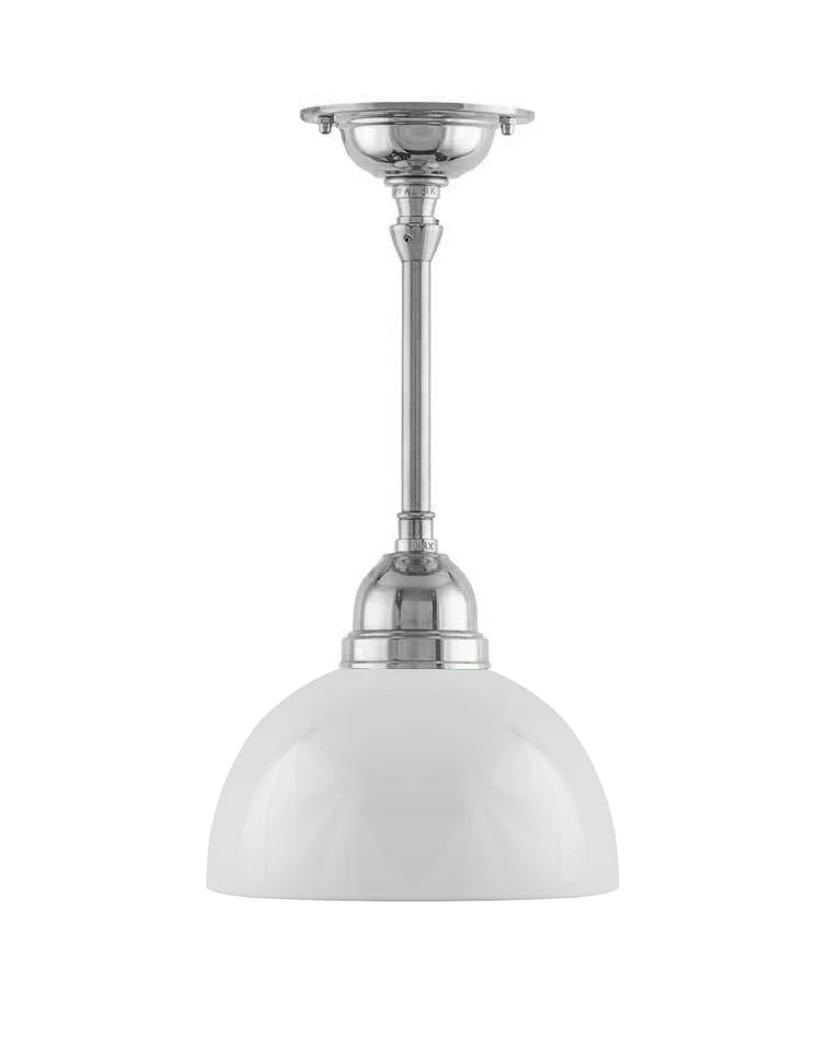 Badrumslampa - Taklampa Byströmpendel 60 nickel, halvsfär