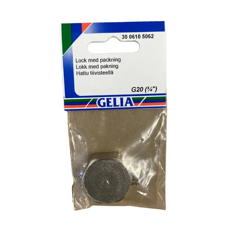 Lock med packning G20 (3/4") GELIA invändig gänga