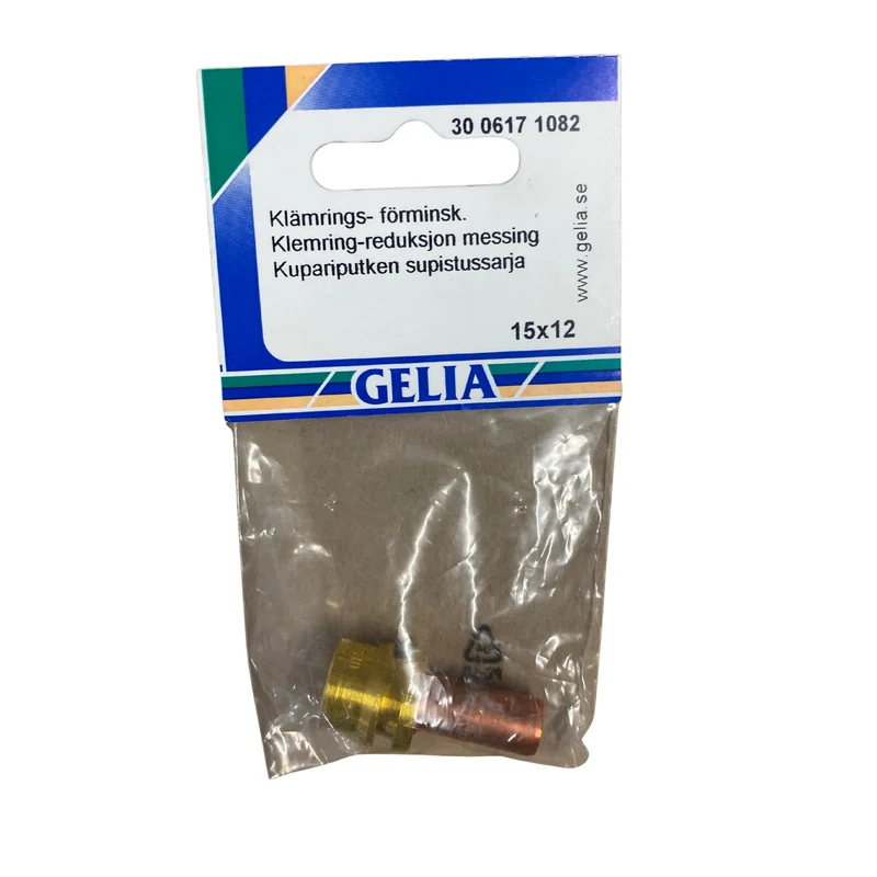 Klämringsförminskning 15x12 mm GELIA mässing