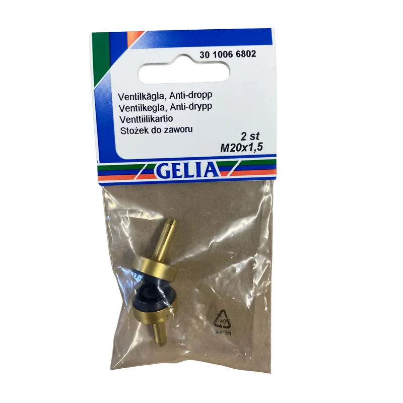 Ventilkägla Gelia Anti-dropp M20x1,5, 2-pack