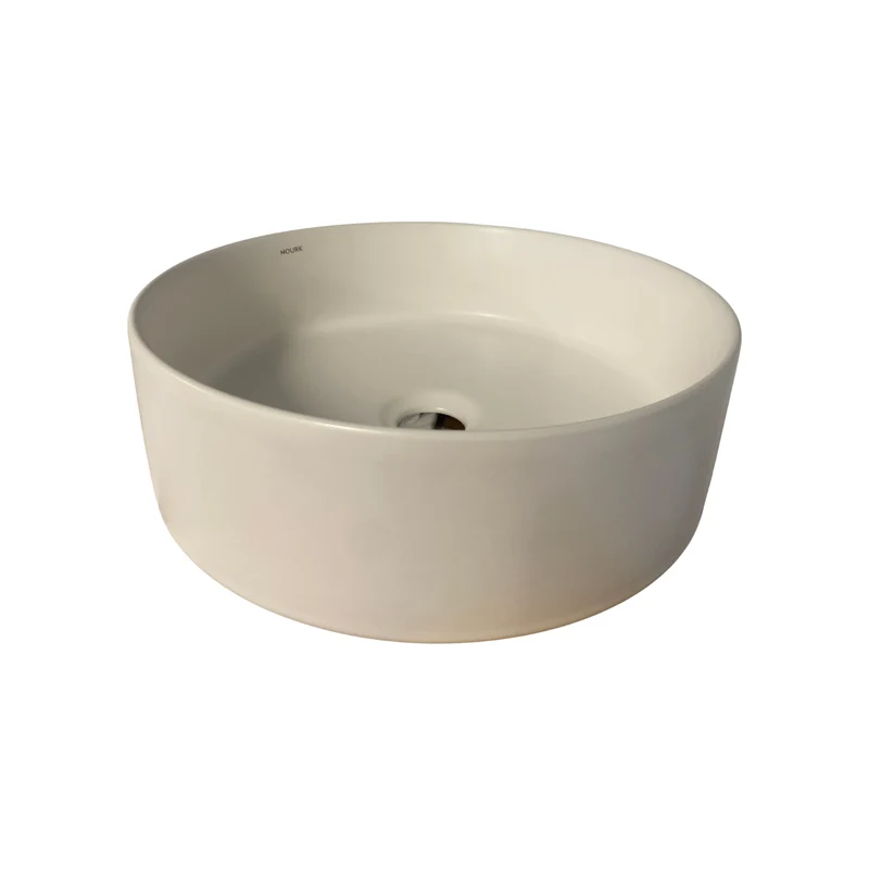 Tvättställ Nourk Runt Ovanpåliggande Matt Vit 352x352 mm