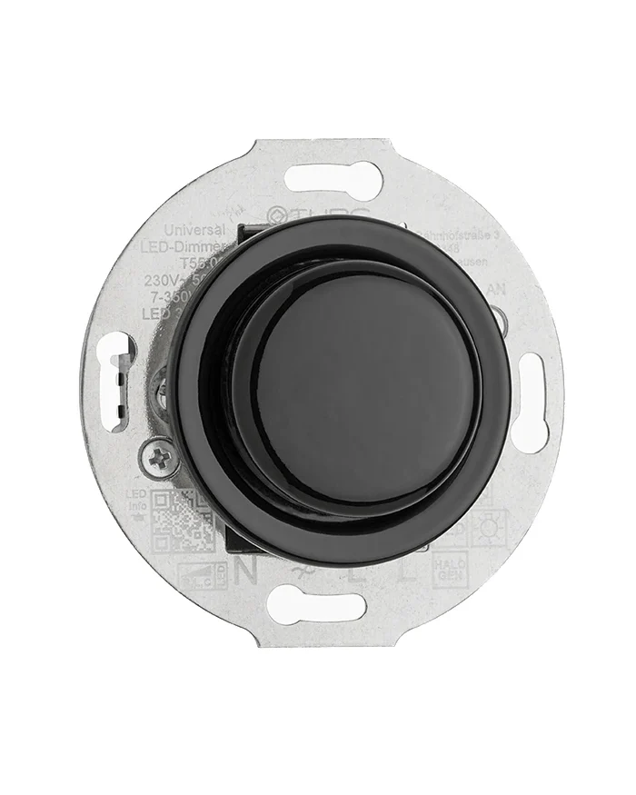 Insats universaldimmer PRO LED svart porslin - THPG infällt