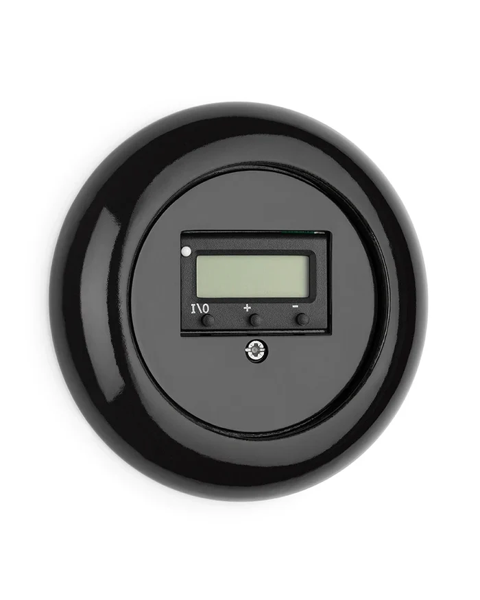 Digital termostat svart porslin - THPG infällt