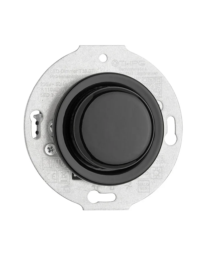 Insats LED-dimmer svart porslin - THPG infällt
