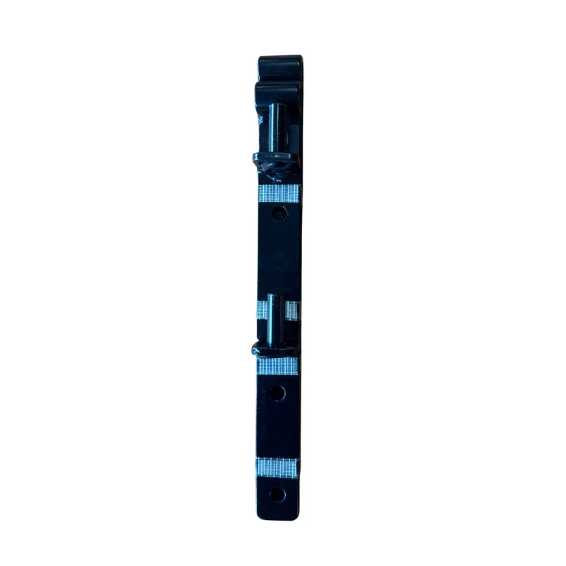 Hakgångjärn svart 300x30x6 mm med hake till grind, MILLERS 2-pack