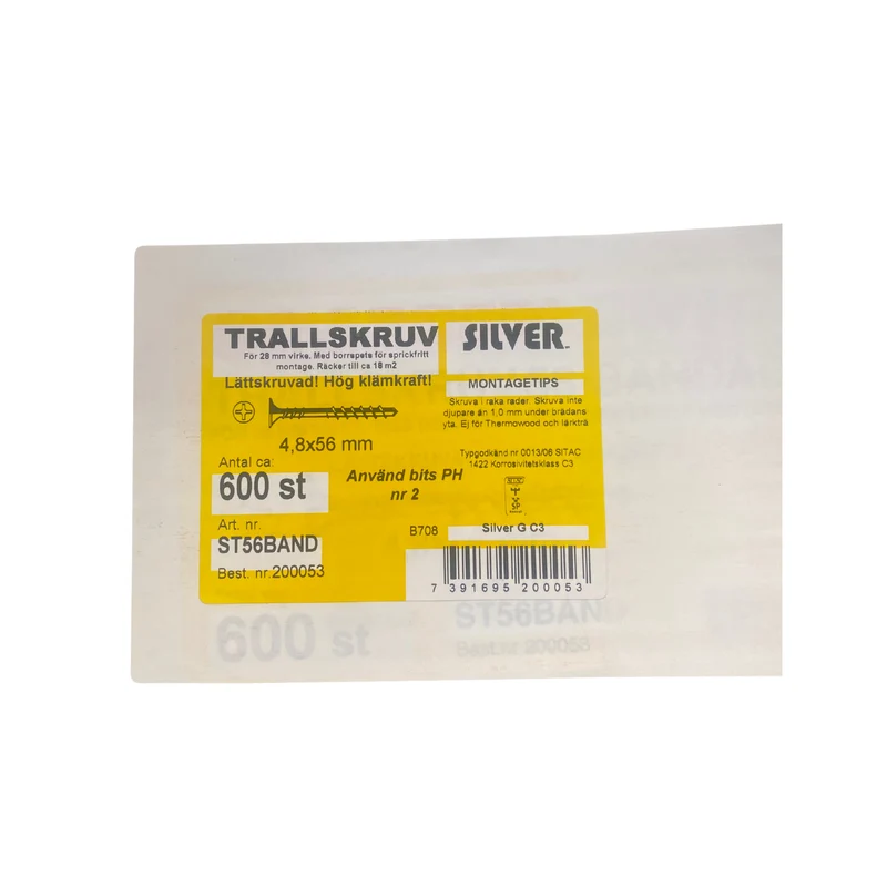 Trallskruv Bandad Grabber 4,8x56 mm - 600 st