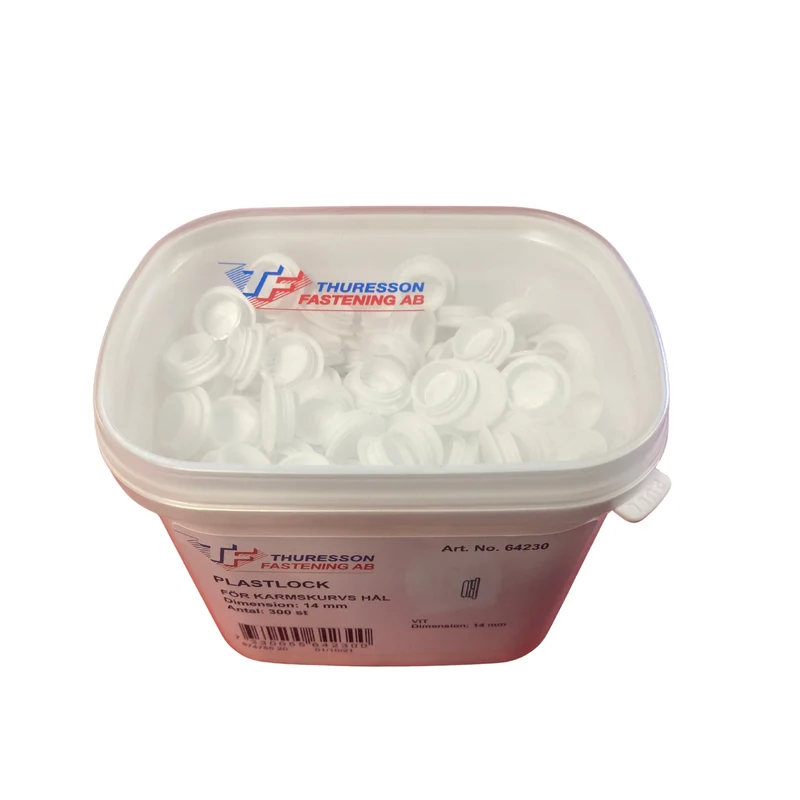 Plastlock för Karmskruvshål 14 mm Vit - 300 st