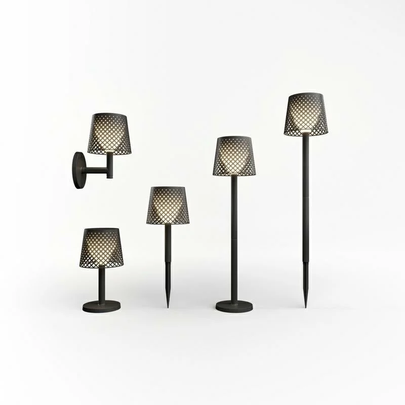 Trädgårdslampa NEW GARDEN - GRETA SOLAR NEGRO 5in1, svart