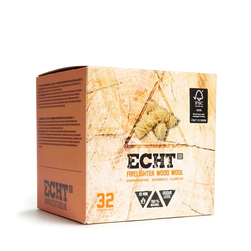 Echt aanmaak houtkrullen | 32 stuks