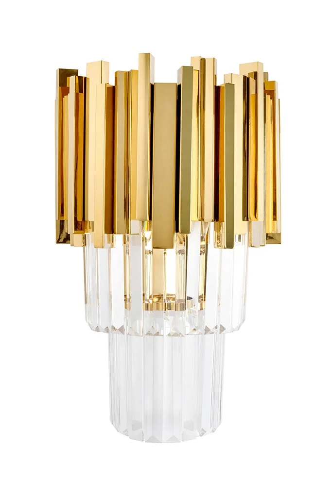 MOOSEE vägglampa IMPERIAL WALL GOLD - stål, kristall
