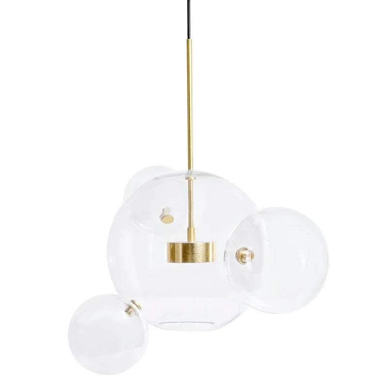 MOOSEE hänglampa CAPRI 4 guld - 60 LED, aluminium, glas