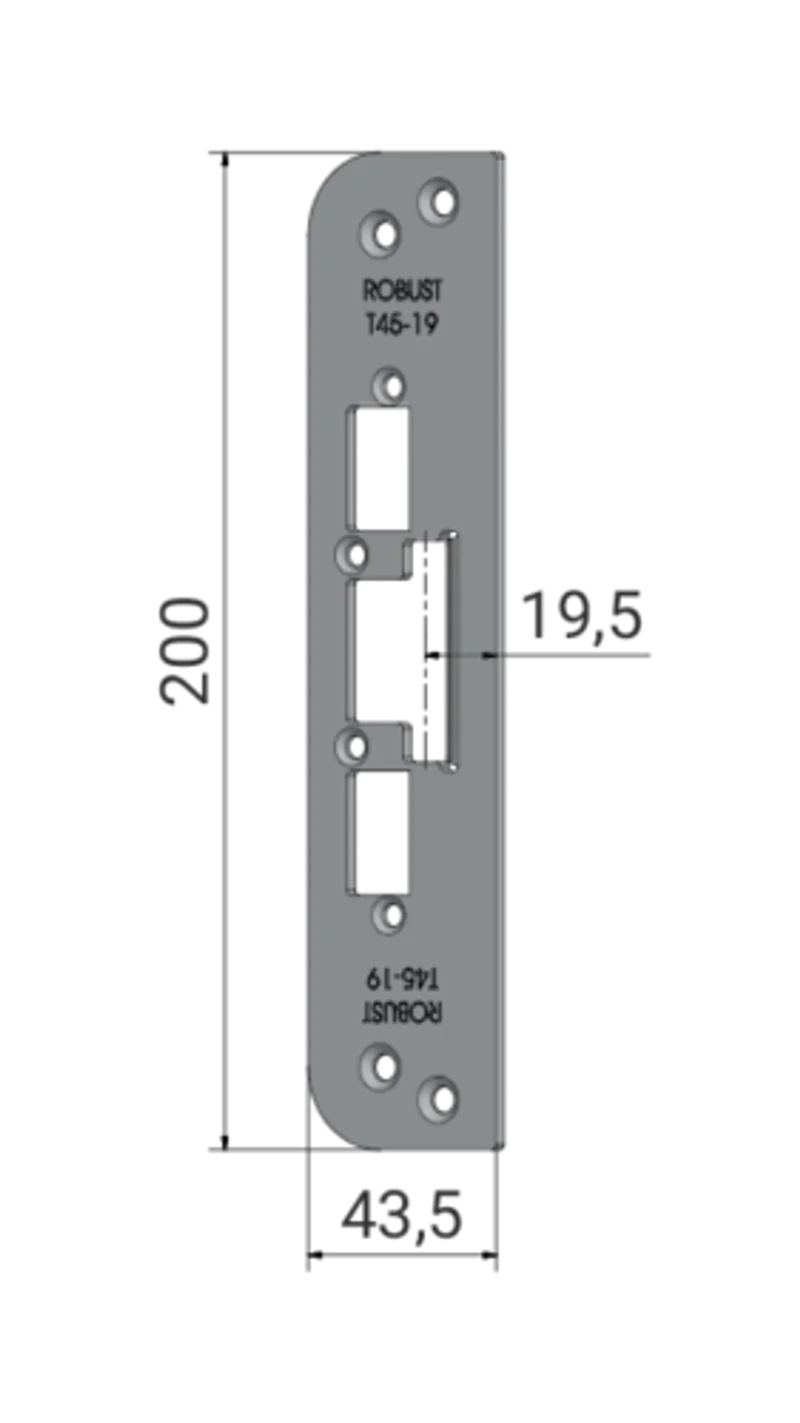 Monteringsstolpe Robust T45-19