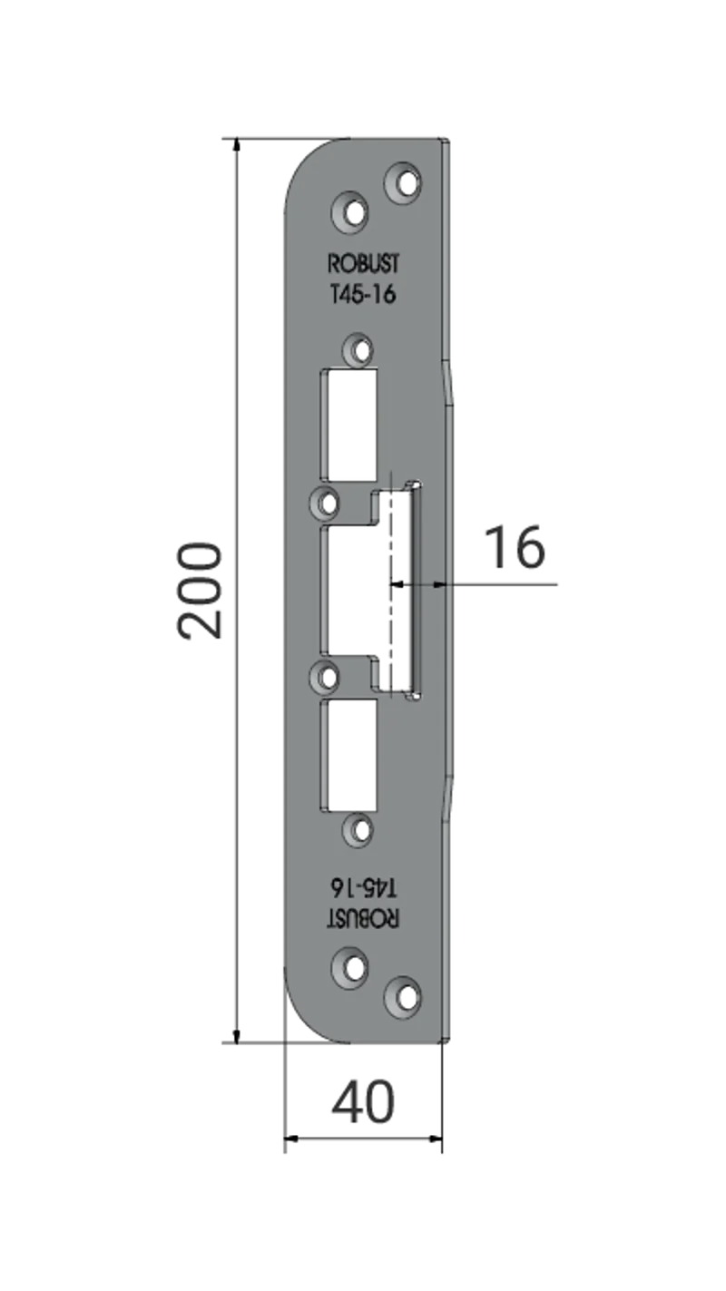 Monteringsstolpe Robust T45-16