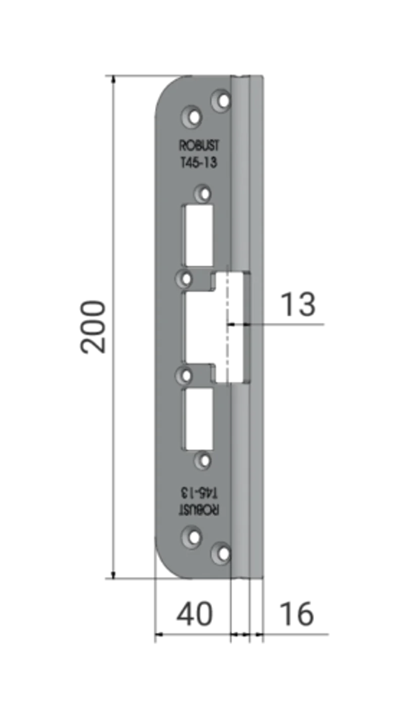 Monteringsstolpe Robust T45-13