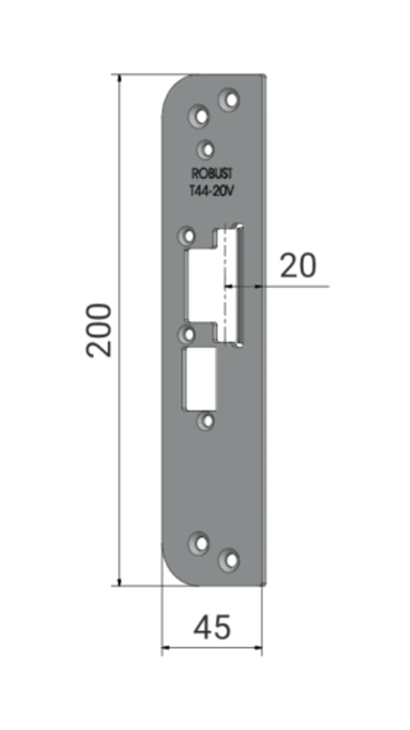 Monteringsstolpe Robust T44-20