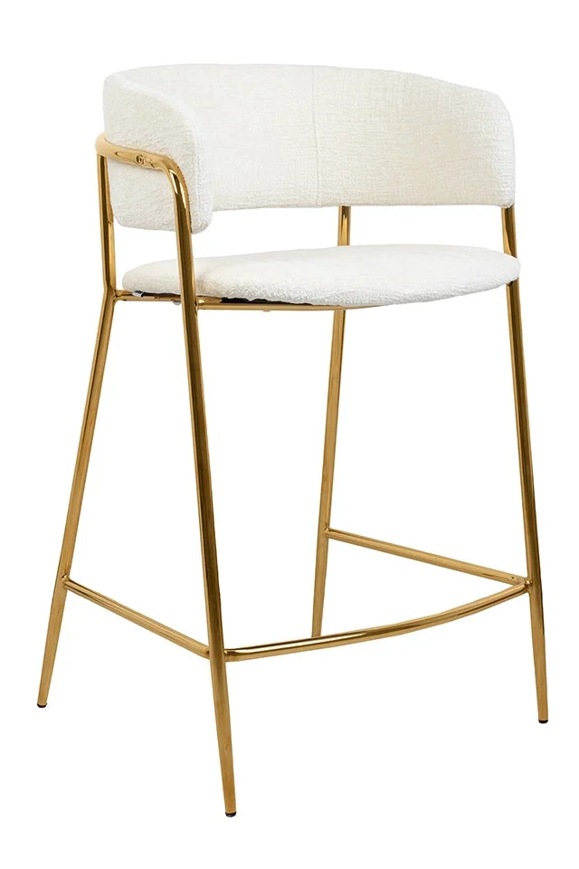 Barstolar DELTA 65 vit chenille