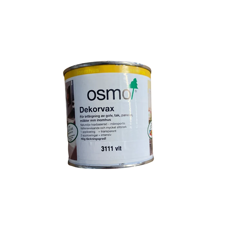Dekorvax Infärgning Golv Tak Paneler Möbler Vit OSMO 3111 – 0,75 l