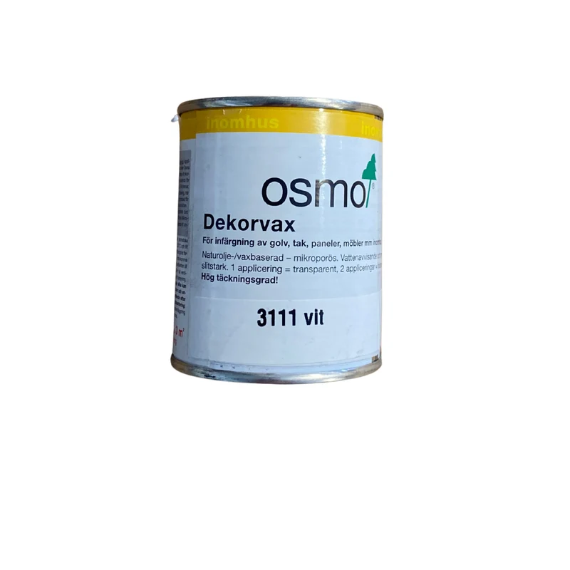 Dekorvax Infärgning Golv Tak Paneler Möbler Vit OSMO 3111 – 0,375 l