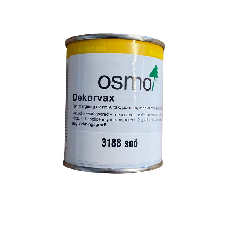 Dekorvax Infärgning Golv Tak Paneler Möbler Snö OSMO 3188 – 0,125 l