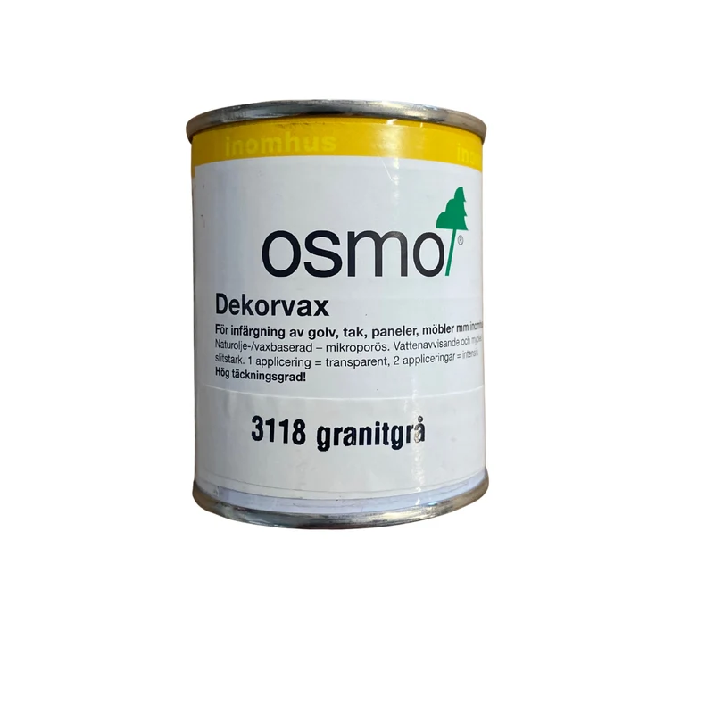 Dekorvax Infärgning Golv Tak Paneler Möbler Granitgrå OSMO 3118 – 0,125 l