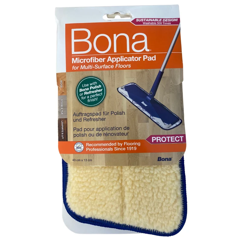 Tvättbar mikrofiberduk för applicering av polish och refresher, Bona, 43x13 cm