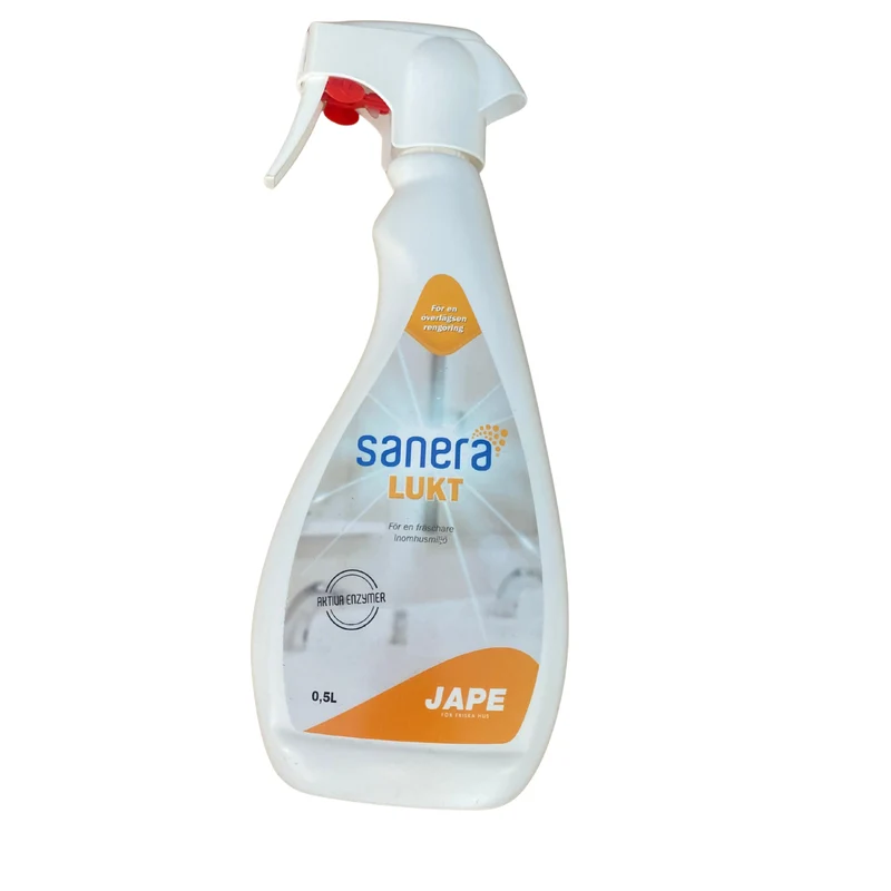 Enzymbaserad luktborttagare mot lukt och fläckar, JAPE Sanera Lukt, 0,5 liter