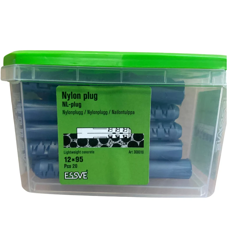 Nylonplugg NL 12x95 mm ESSVE för Lättbetong & Lättklinker 20-pack