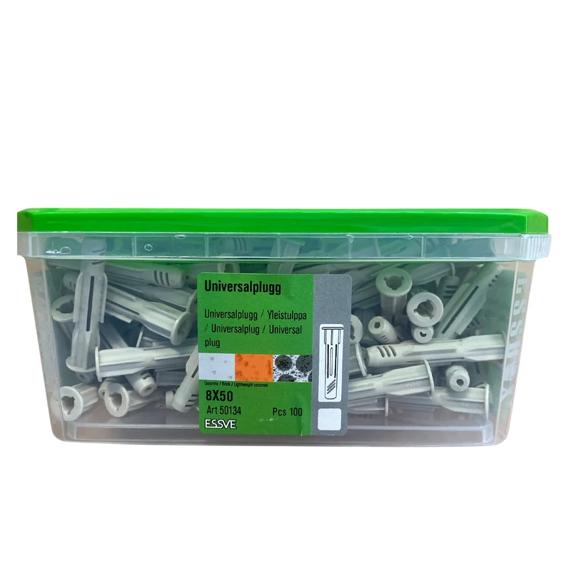 Universalplugg 8x50 mm ESSVE för Betong och Lättbetong 100-pack