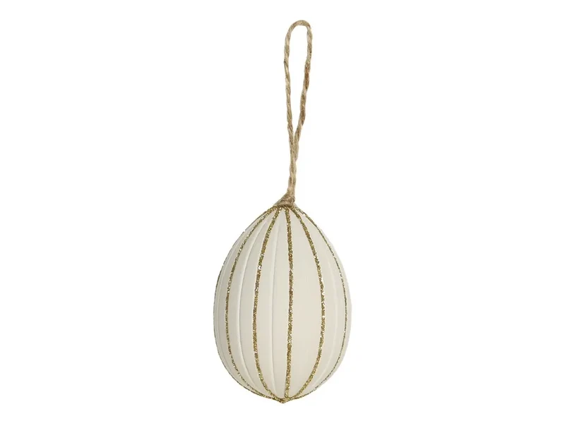 Påskägg vit/guld