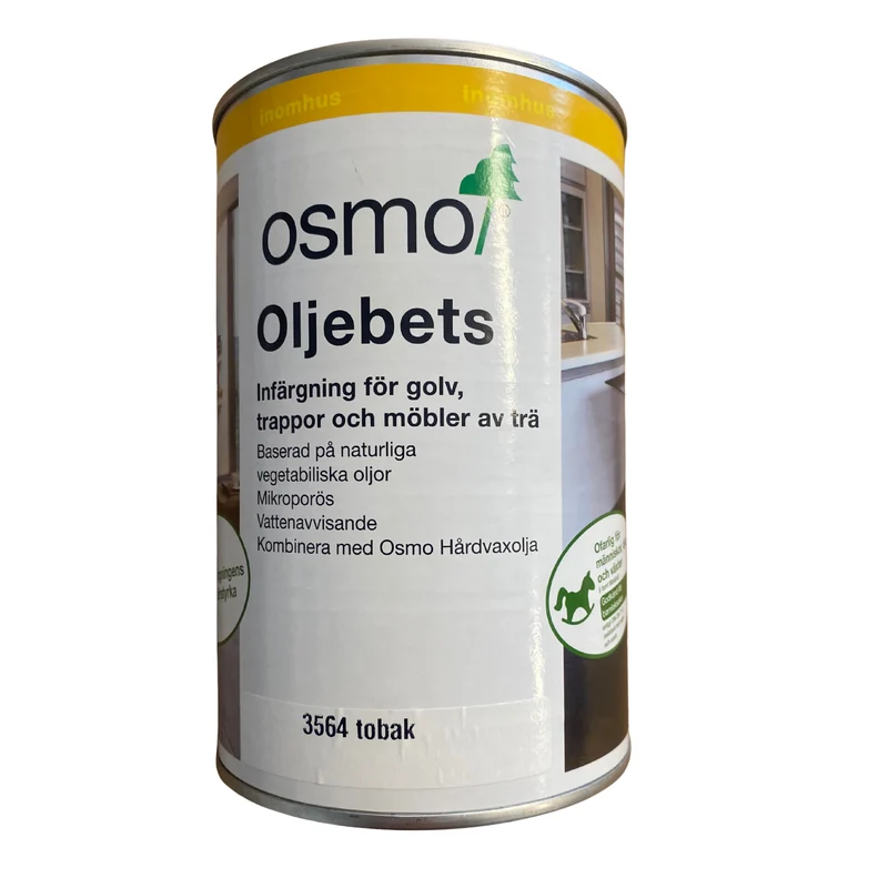 Oljebets Infärgning Trägolv och Möbler Tobak OSMO 3564 – 1 liter
