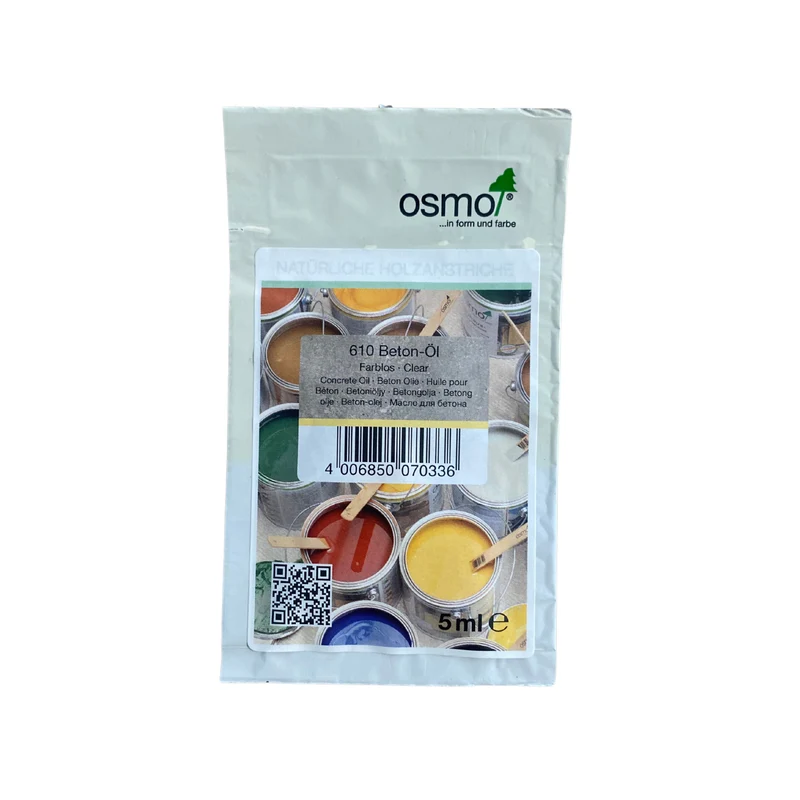 Betongolja Färglös Provpaket OSMO 610 Sidenmatt - 5 ml