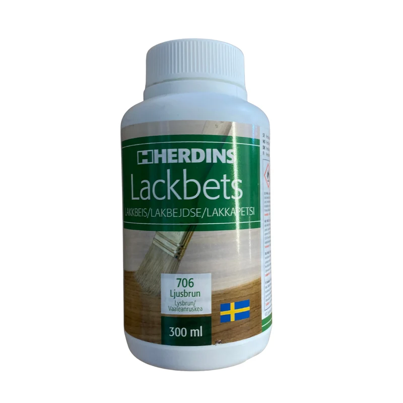 Lackbets Färdigblandad Betslack Ljusbrun HERDINS 706 – 300 ml