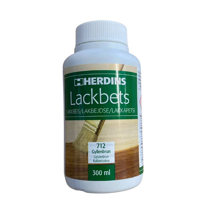 Lackbets Färdigblandad Betslack Gyllenbrun HERDINS 712 – 300 ml