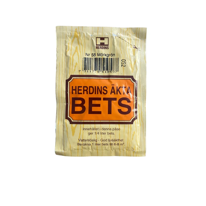 Äkta Bets Betspulver Mörkgrön HERDINS Nr 58 – ger 1/4 liter